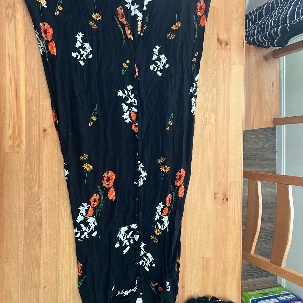 Floral Button-Down Maxi Dress